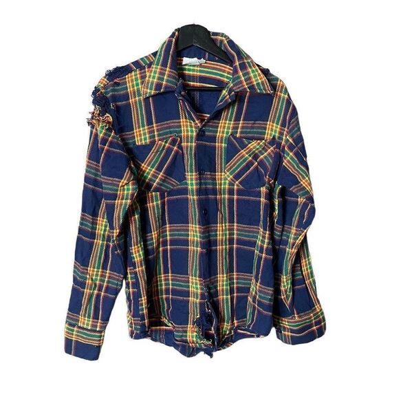 VTG Button Down Plaid Shirt Medium - Picture 1 of 2